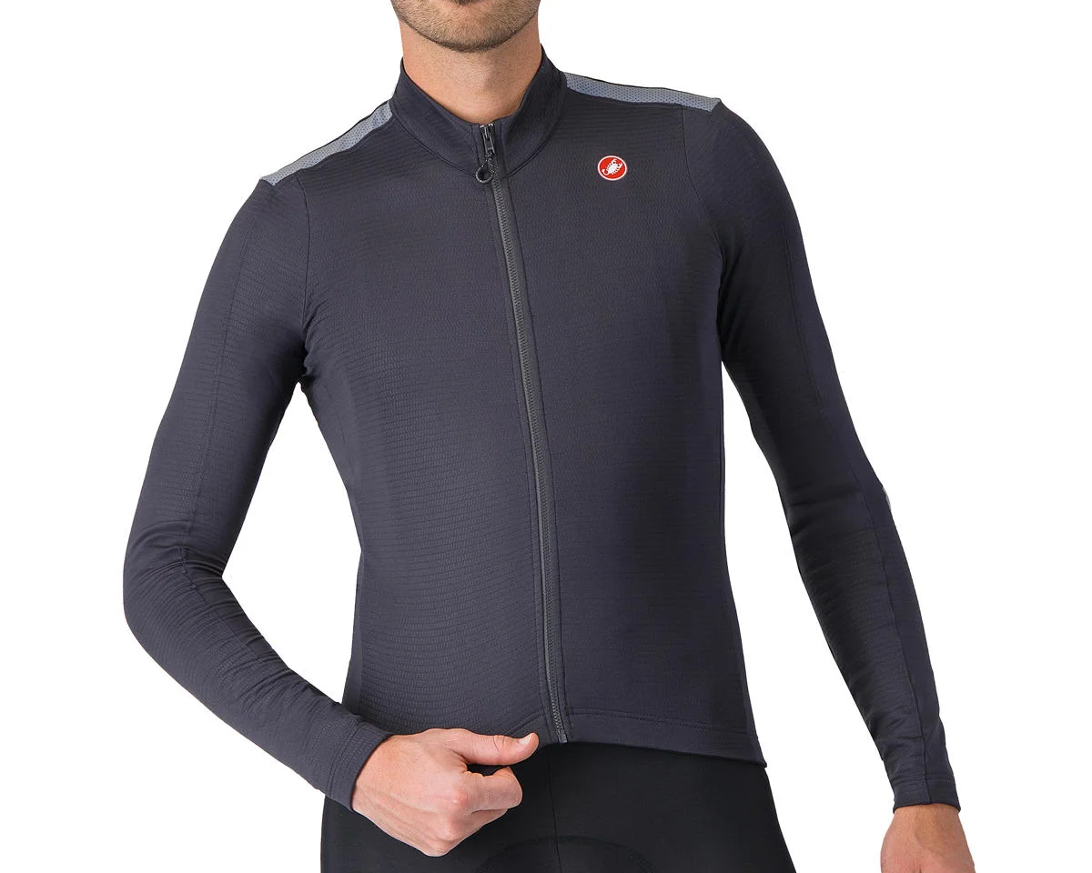 Castelli Puro 4 Long Sleeve Jersey (Dark Grey) (2XL)
